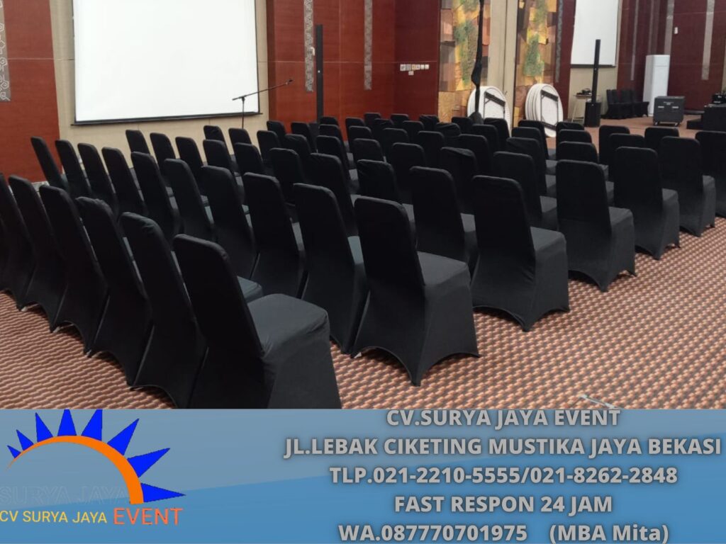 Sewa Kursi Event Lengkap Sarung Kursi Hitam Bogor