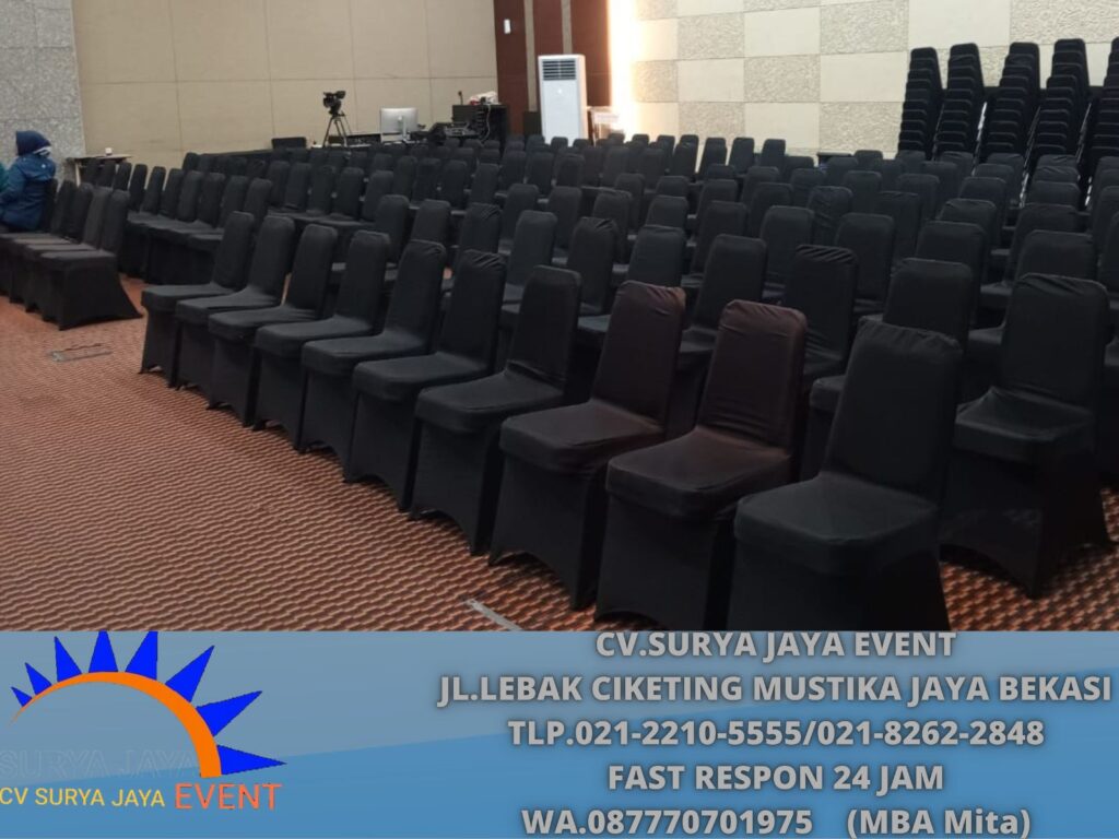 Sewa Kursi Event Lengkap Sarung Kursi Hitam Bogor