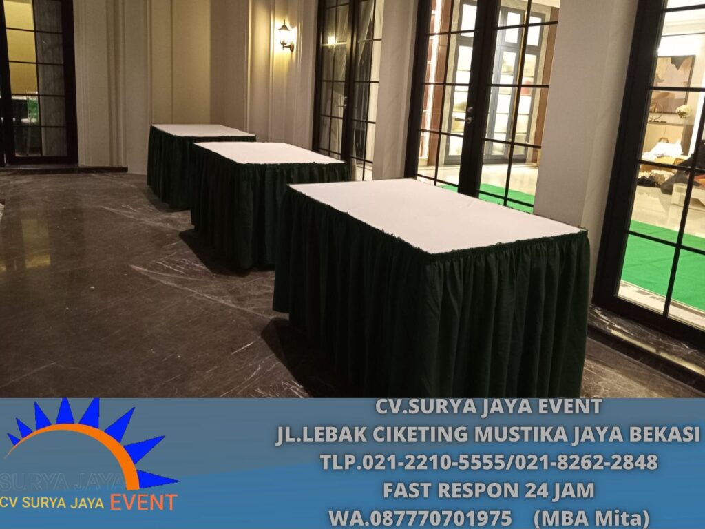 Sewa Round Table,Kursi Tifany, Meja Kotak Event Simprug Golf Senayan