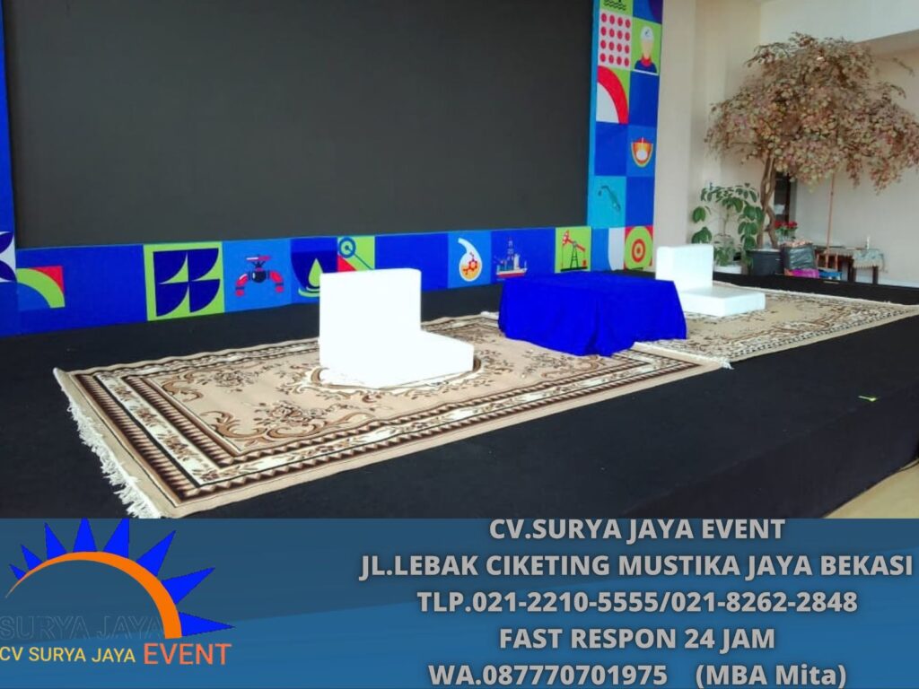 Sewa Sofa Lesehan Dan Meja Cover Biru Jakarta