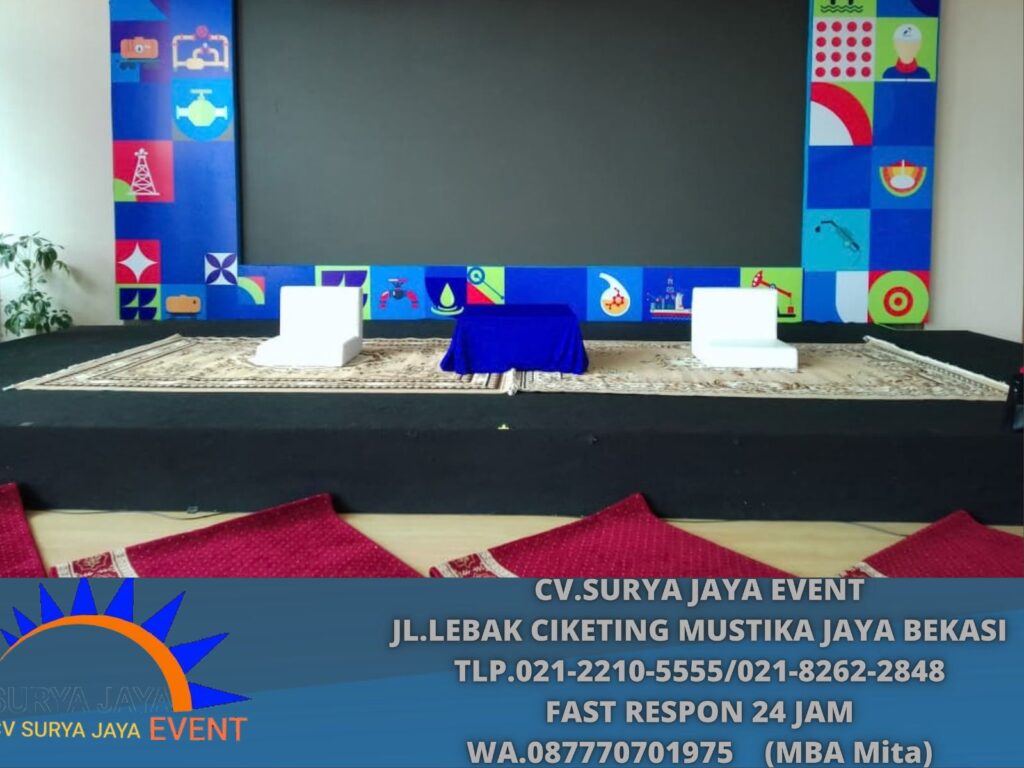 Sewa Sofa Lesehan Dan Meja Cover Biru Jakarta
