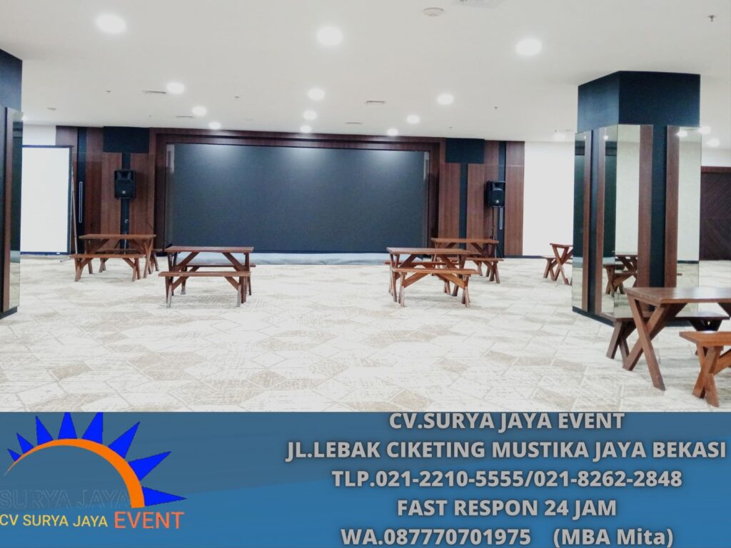 Sewa Bangku Taman Kayu Type Kaki Silang Jakarta
