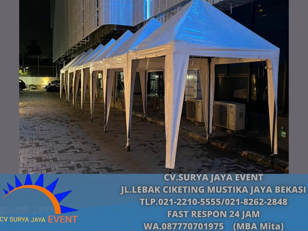 Rental Bazar Tent Putih Ukuran 2x2m Area Jakarta