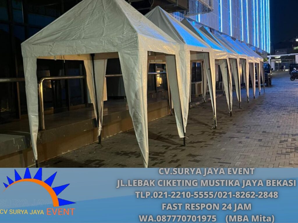 Rental Bazar Tent Putih Ukuran 2x2m Area Jakarta