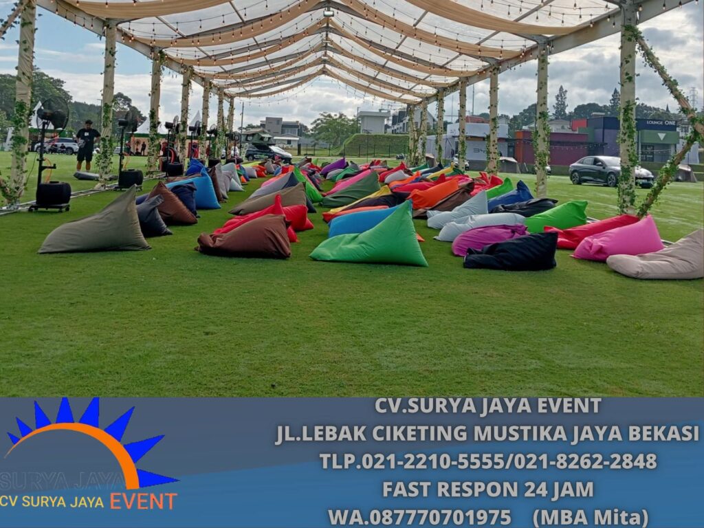 Sewa Beanbag Varian Warna Event LIDO Sukabumi