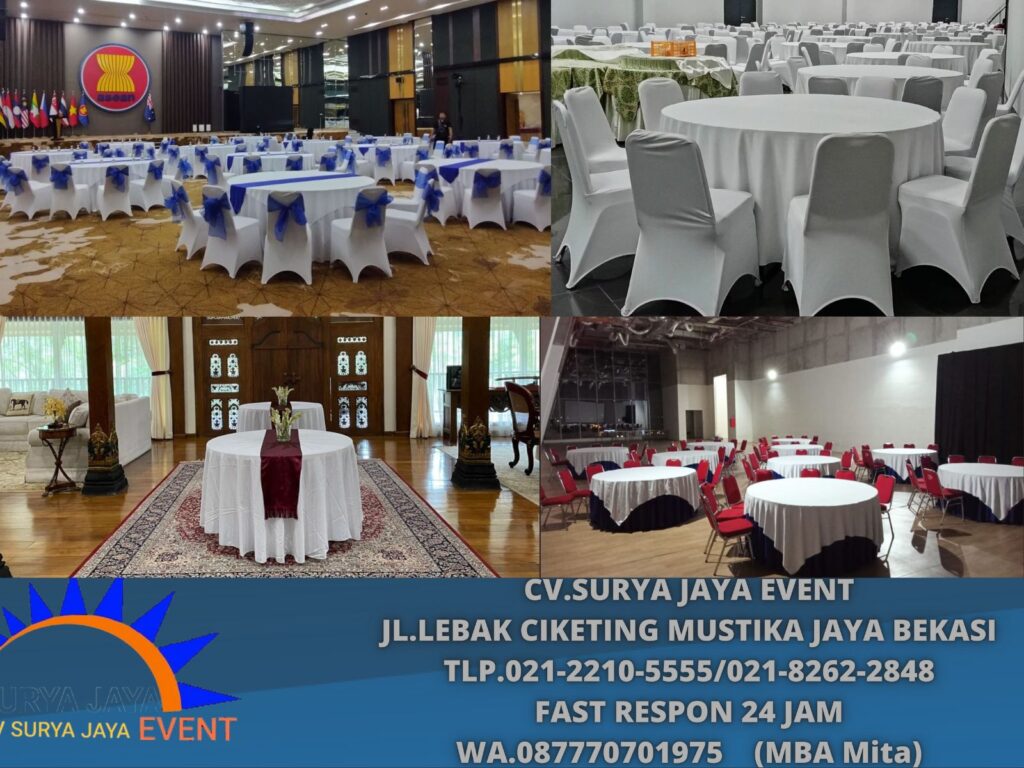 Sewa Cover Meja,Sarung Kursi Event Bersih,Harum Jakarta