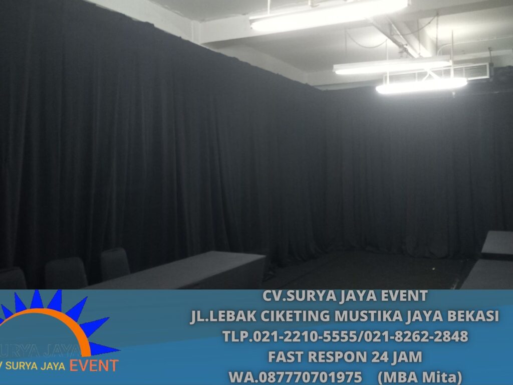Jasa Sewa Tirai Hitam Event Mall Kokas Jakarta