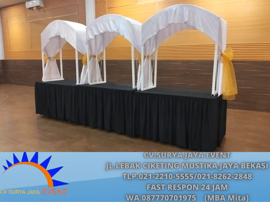 Sewa Meja Stand Makanan Atau Gubukan Full Cover Area Jakarta