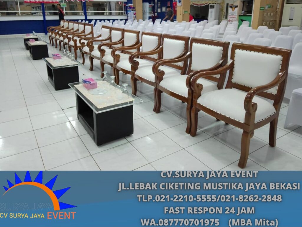 Rental Kursi Vip kayu type Jokowi Area Bogor Tangerang