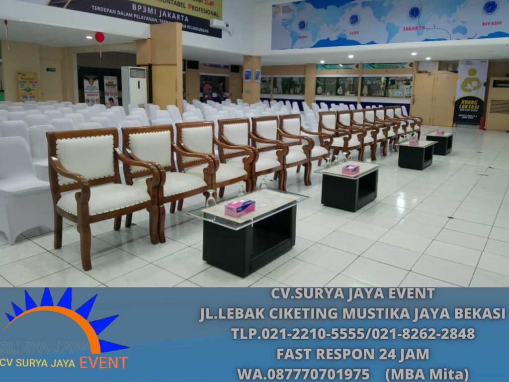 Rental Kursi Vip kayu type Jokowi Area Bogor Tangerang