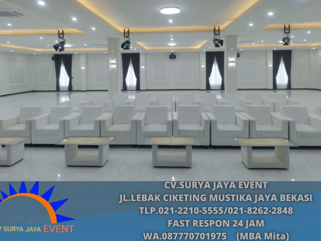 Pusat Sewa SOFA PUTIH, MEJA VIP KACA Area Cileungsi Bogor