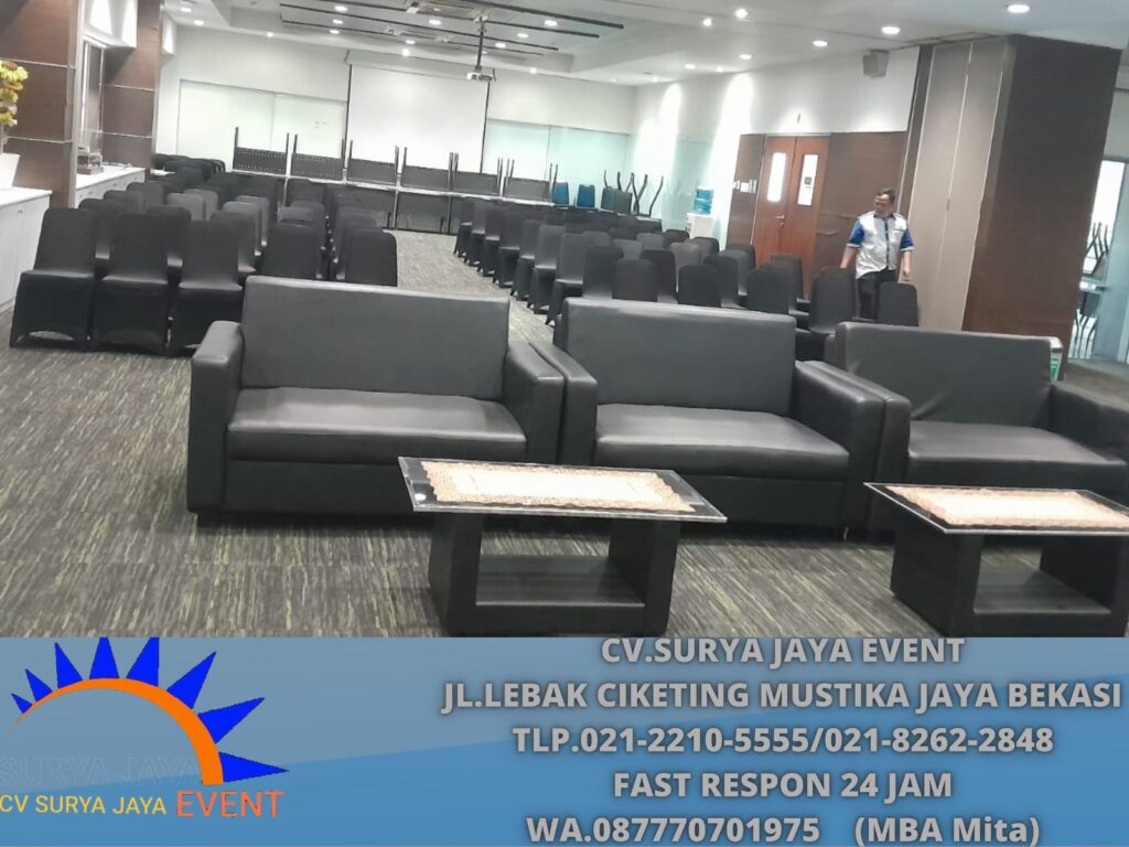 Sewa Sofa Type Doble Hitam Area Jakarta