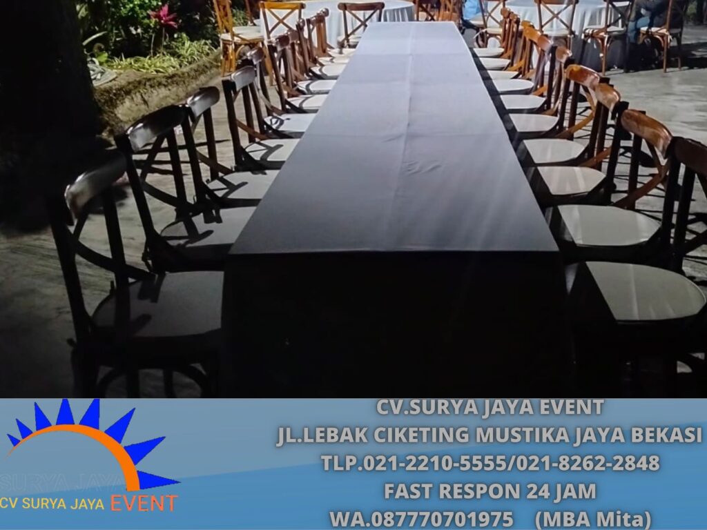Sewa Kursi Silang Kayu Jati Cibubur Jaktim