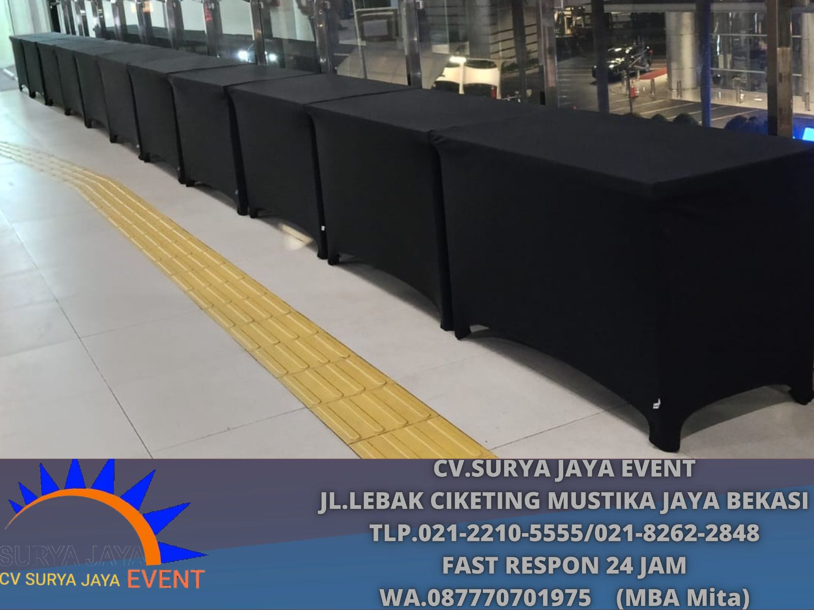 Meja kotak HPL Cover Hitam Jakarta (2)