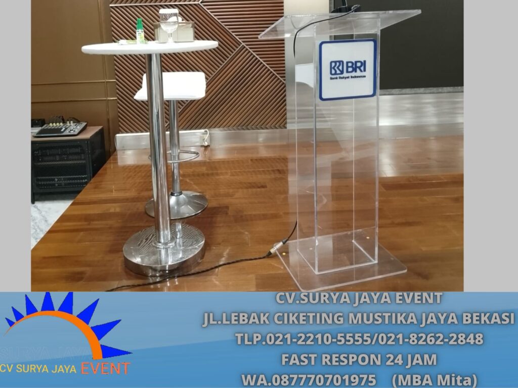 Sewa Podium Acrylic Kotak Area Jakarta