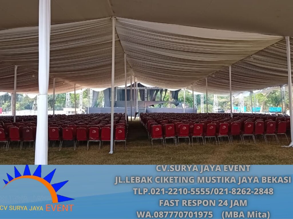 Rental Tenda serut putih,kursi futura polos jakarta