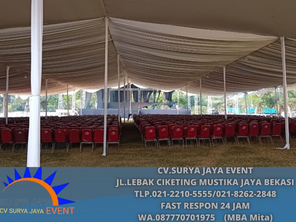 Rental Tenda serut putih,kursi futura polos jakarta