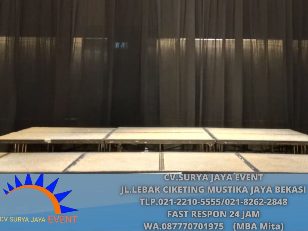Sewa Kain Tirai hitam event HOTEL Shangrila jakarta