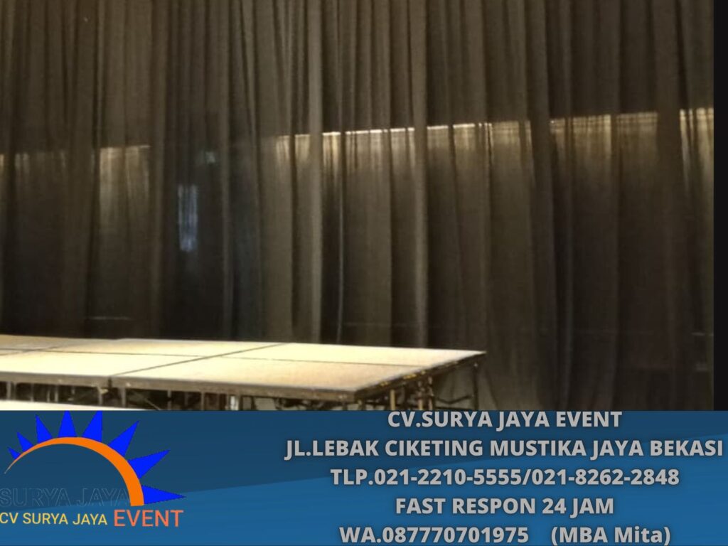 Sewa Kain Tirai hitam event HOTEL Shangrila jakarta
