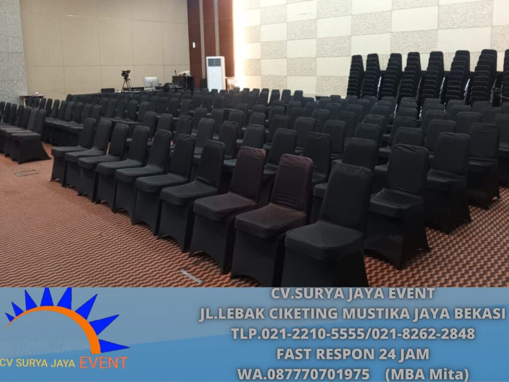 Sewa Meja Bar,Meja Ibm,Kursi Susun Cover Hitam Jakpus