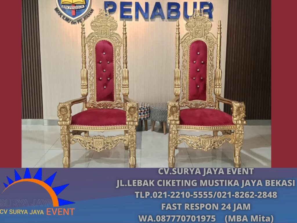 Sewa Kursi Singgasana Merah Event SMPK2 Penabur Jakpus