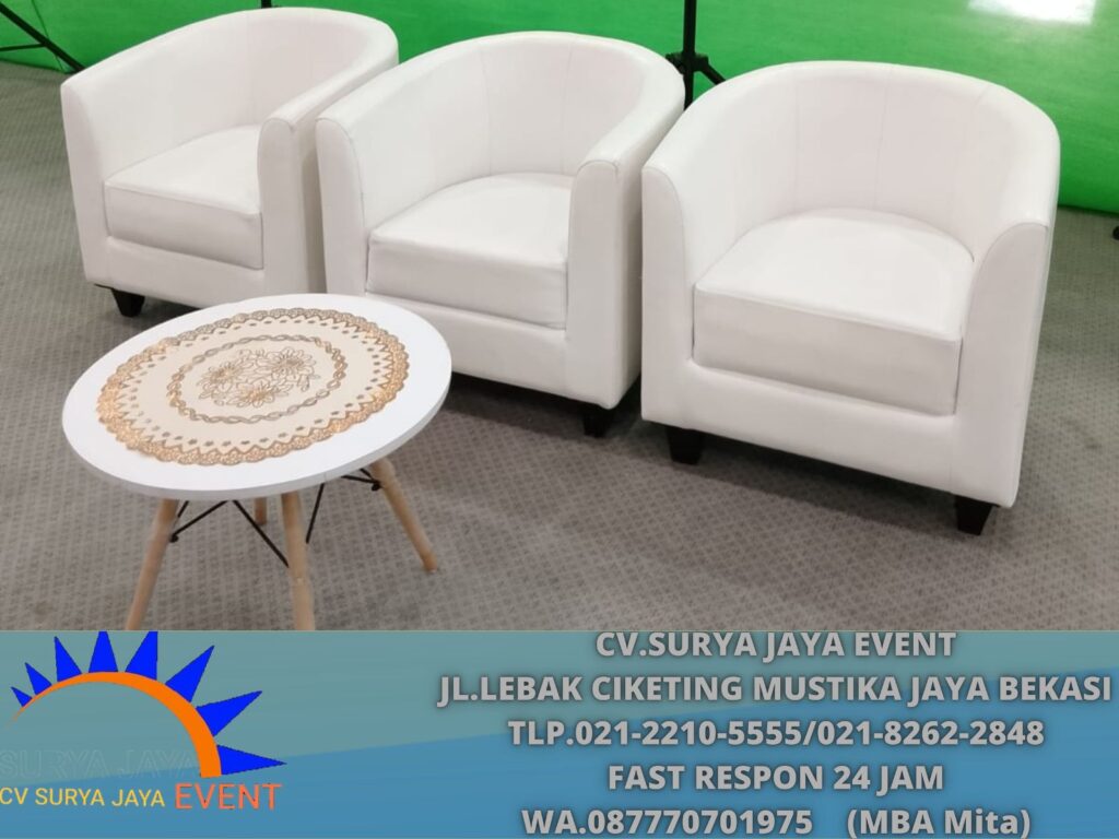 Sewa Sofa Oval Set Meja Retro Jakarta Pusat