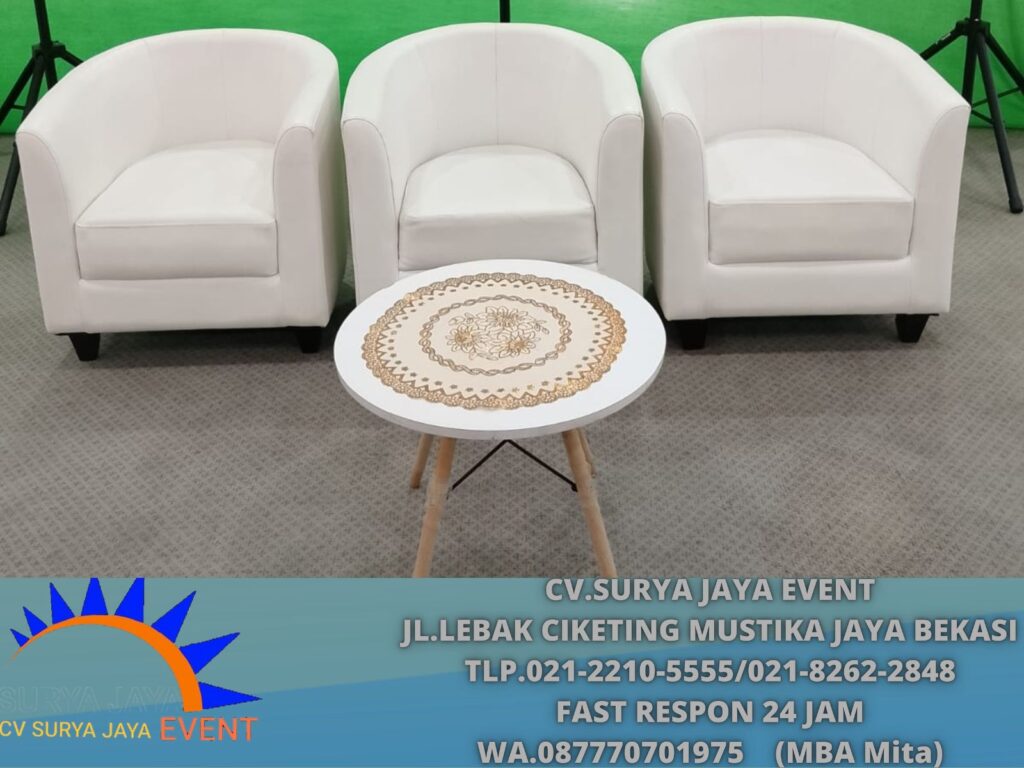 Sewa Sofa Oval Set Meja Retro Jakarta Pusat