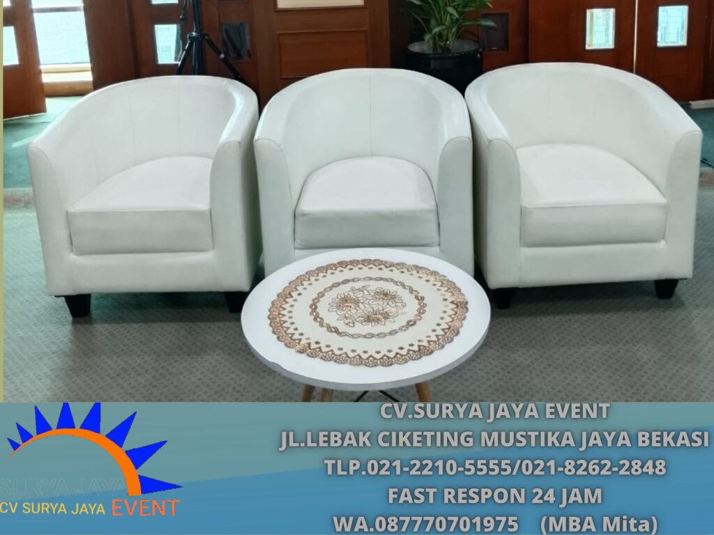 Sewa Sofa Oval Set Meja Retro Jakarta Pusat