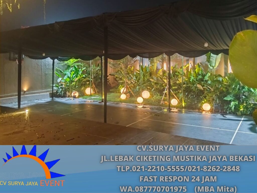 Sewa Tenda Serut Kain hitam Bogor 