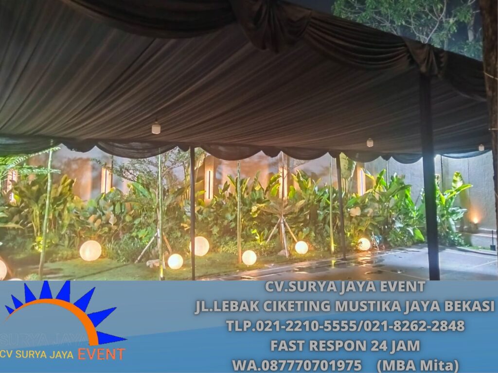 Sewa Tenda Serut Kain hitam Bogor 