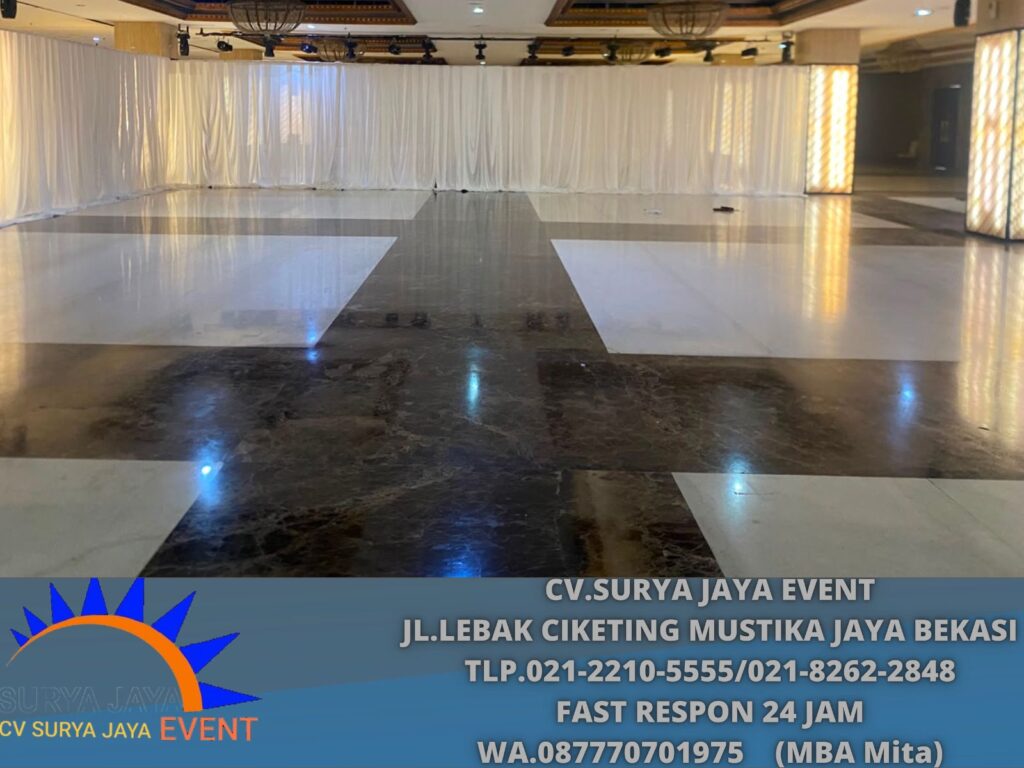 Sewa Tirai Broken White Event Halim Perdana Kusuma Jakarta