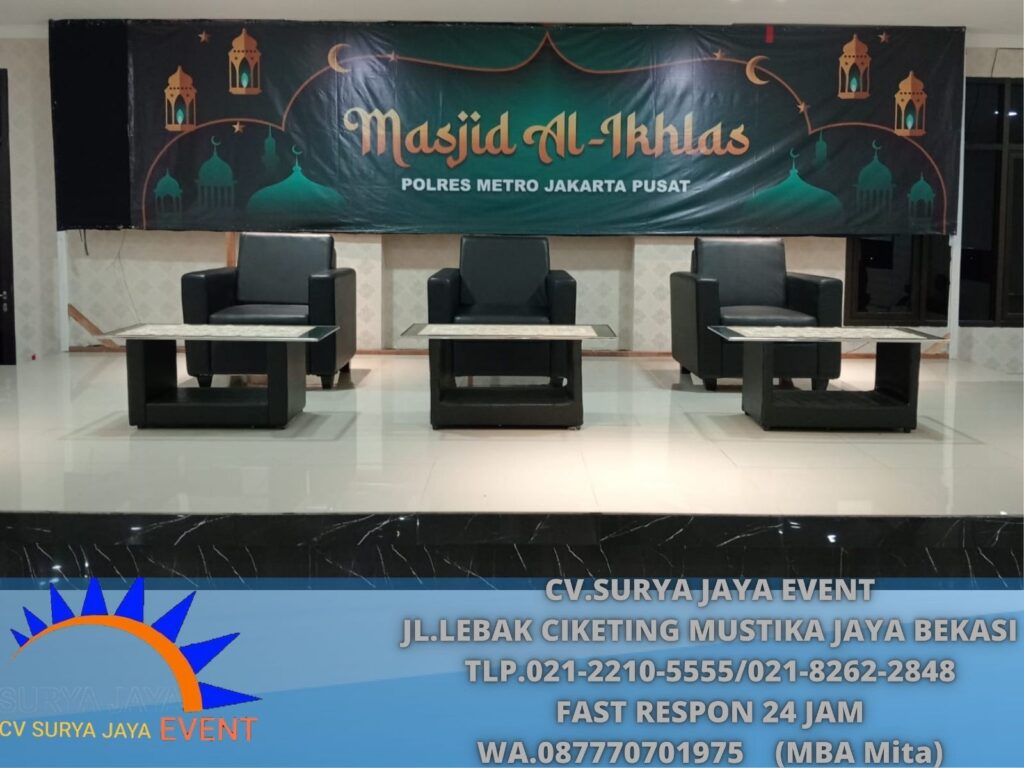Sewa Sofa Hitam Type Single,Meja Kaca VIP Kuningan Jaksel