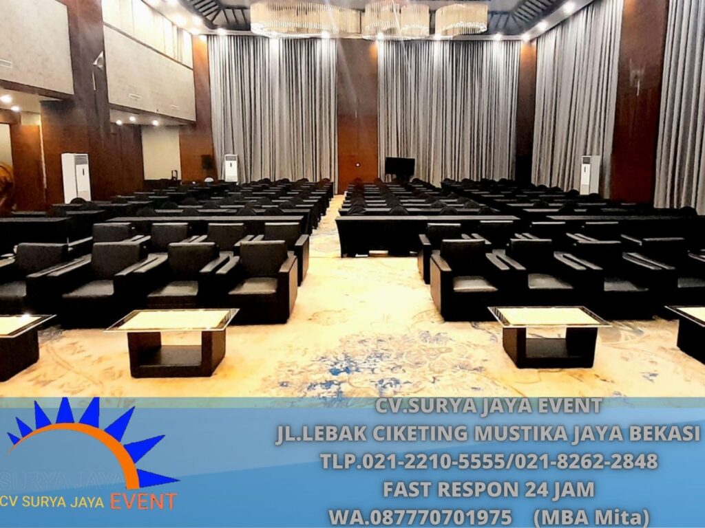 Sewa Sofa Single Hitam,Kursi,Meja Kaca VIP Lotte Mall Kuningan