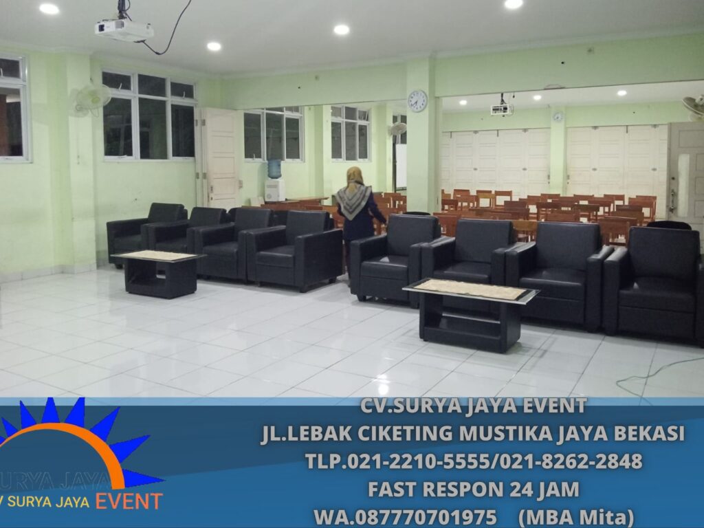 Sewa Sofa Single Hitam,Kursi,Meja Kaca VIP Lotte Mall Kuningan