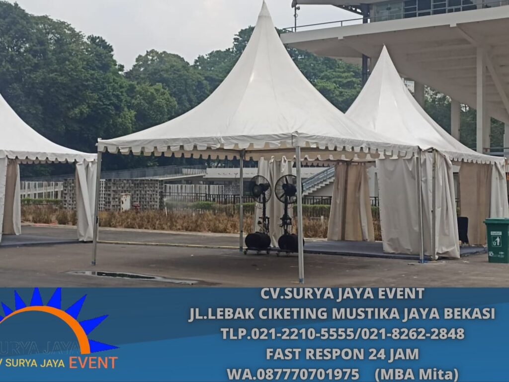 Sewa Tenda Kerucut Atau Tenda Sarnafil Putih Jakpus