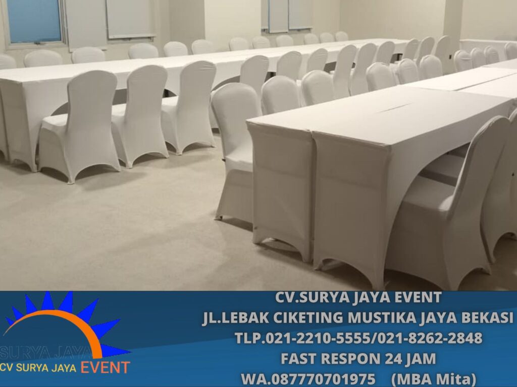 Sewa Meja IBM Cover Putih Event Wisma Danantara (0877-7070-1975)