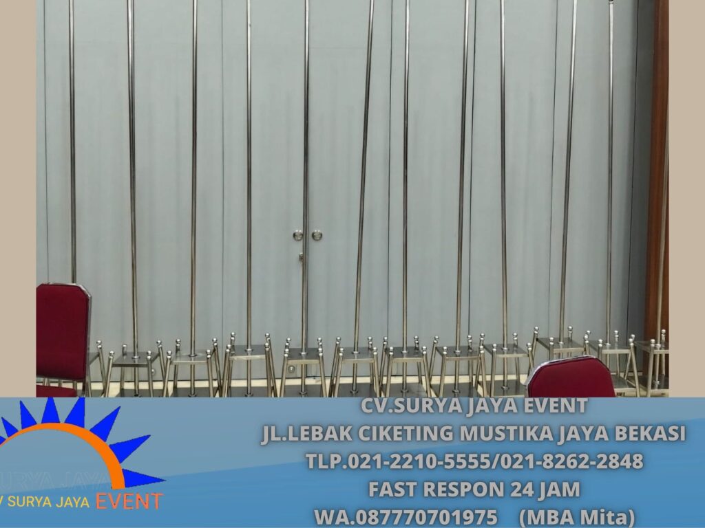 Sewa Tiang VIP Stainless Bendera Pataka Jakarta (0877-7070-1975)