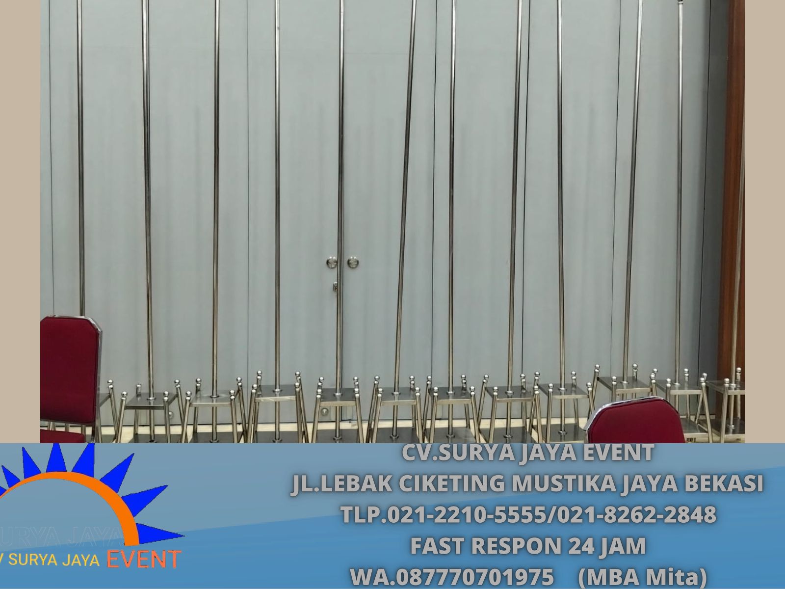 Tiang VIP Stainless Bendera Pataka Jakarta (0877-7070-1975) (4)
