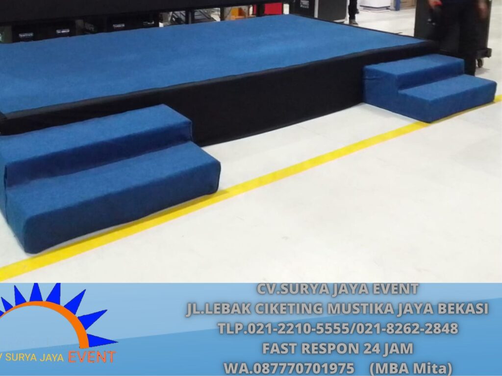 Sewa Panggung Poni Hitam Karpet Biru Depok (0877-7070-1975)