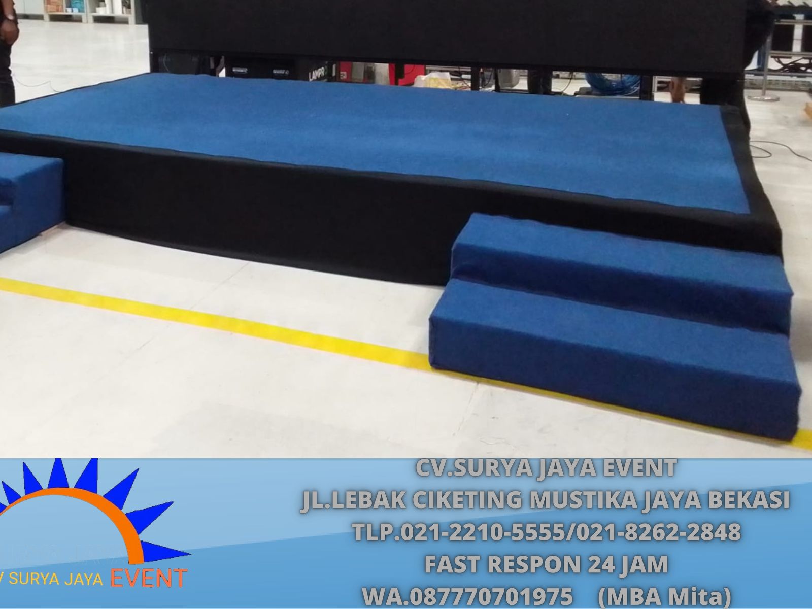 panggung Uk 4×2, T40cm, karpet biru 608 (3)