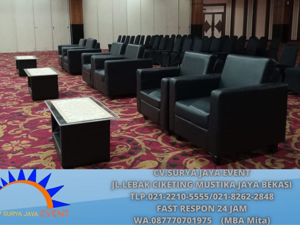 Sewa Sofa Single Hitam Cempaka Putih Jakpus (0877-7070-1975)