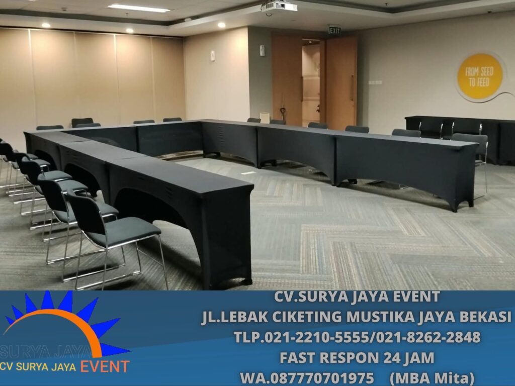 Sewa Meja IBM Strech Hitam Jakarta (0877-7070-1975)