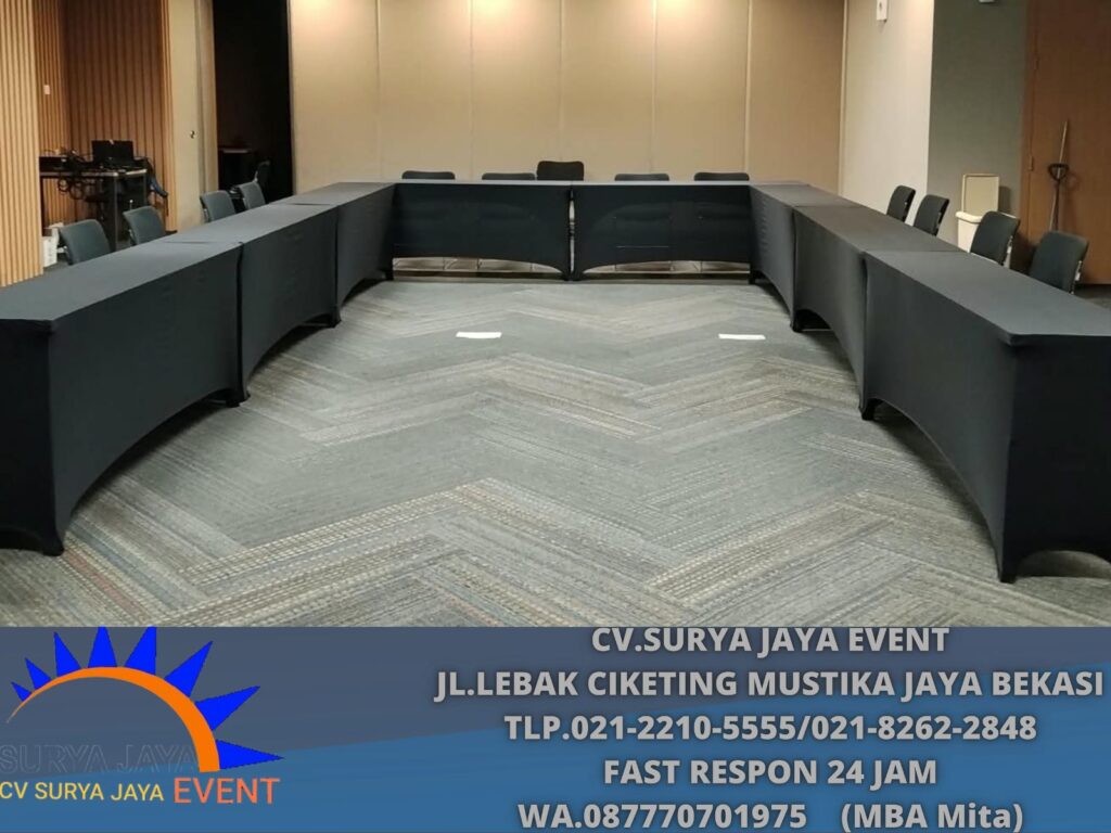 Sewa Meja IBM Strech Hitam Jakarta (0877-7070-1975)
