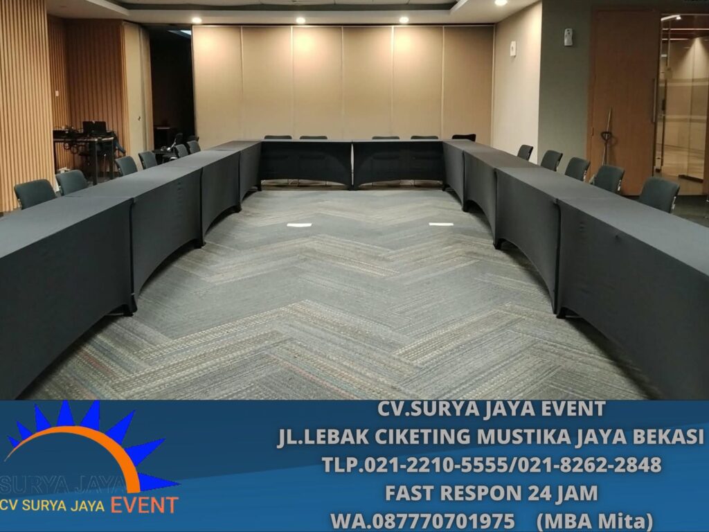 Sewa Meja IBM Strech Hitam Jakarta (0877-7070-1975)