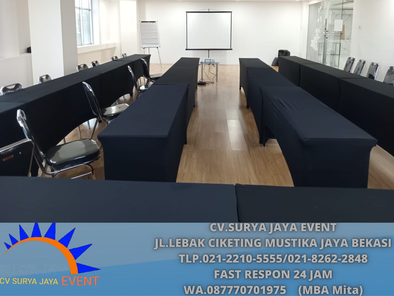 Meja IBM Taplak Hitam Event BSD (2)