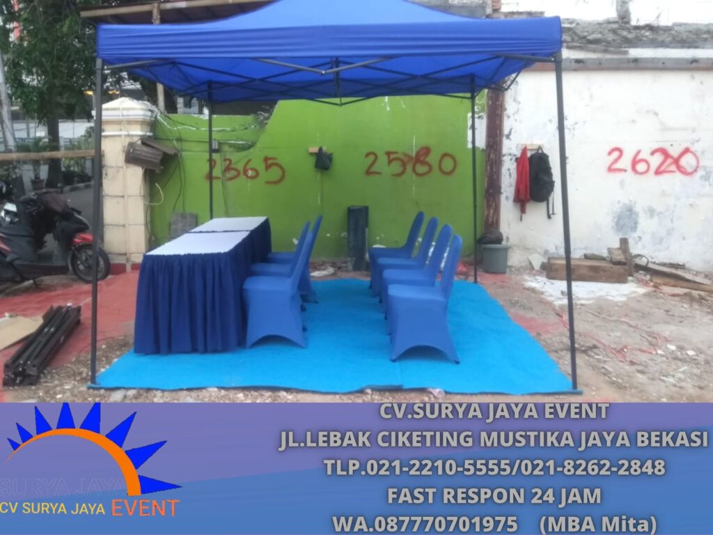 Sewa Tenda Bazar Biru Ukuran 3x3m Daan Mogot Jakarta (0877-7070-1975)