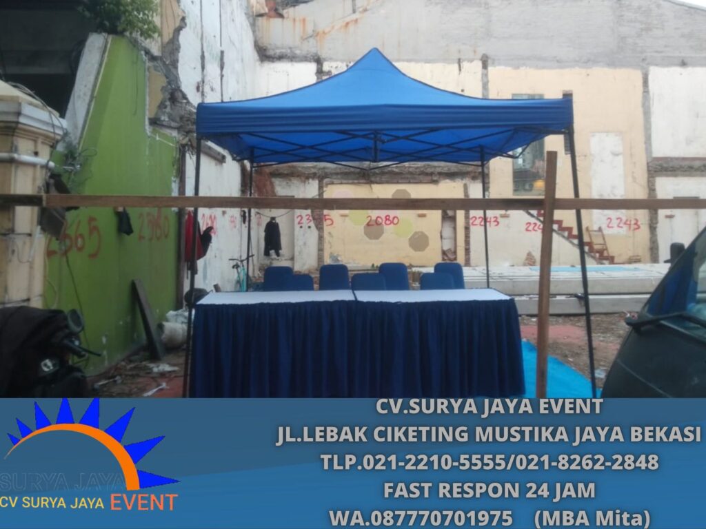 Sewa Tenda Bazar Biru Ukuran 3x3m Daan Mogot Jakarta (0877-7070-1975)
